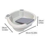 Clothes Washing Basin with Scrubbing Board, Hand Wash Tub for Delicate Items