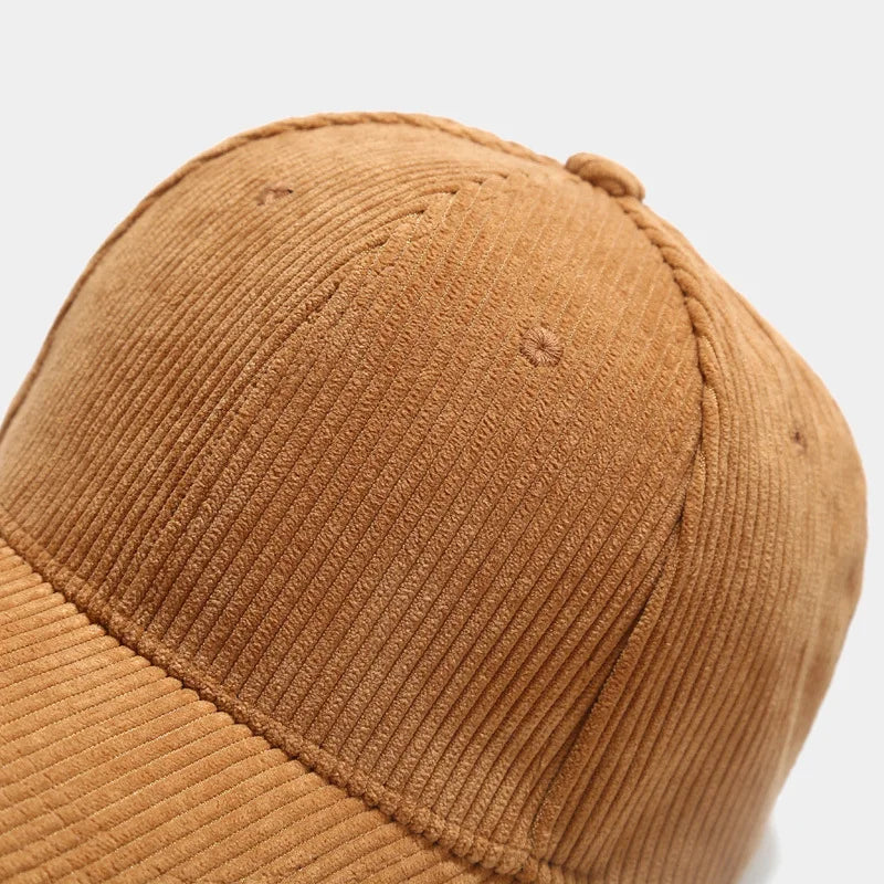 Autumn Corduroy Plain Baseball Cap for Men Women Daily Casual Outdoor Cricket Cap  Unisex Snapback   Casquette