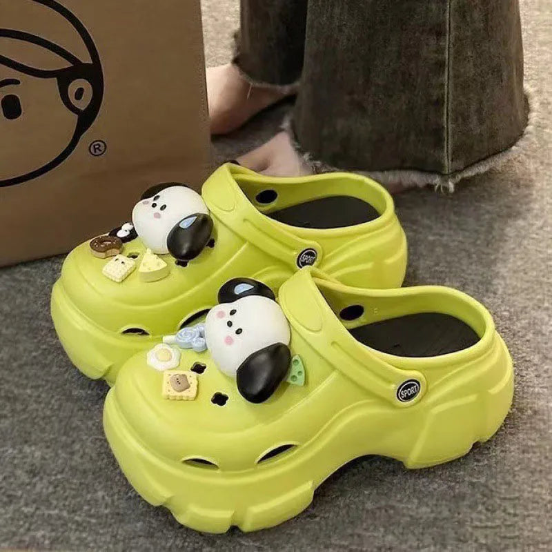 Women's Slippers 5CM High Platform Garden Fashion Clogs Shoes Women's Slippers Thick Bottom EVA Sandals Summer Girls Slippers