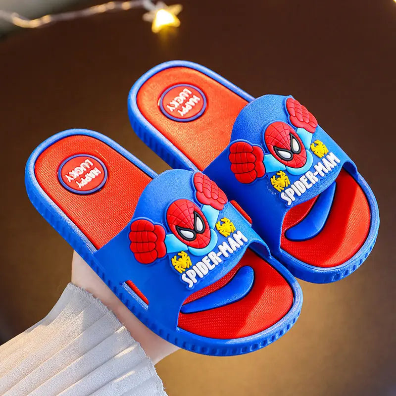 Disney Children's Slippers Cartoon Boys' Summer Home Shoes Boys Sandals Waterproof Anti-slip Kids Garden Shoes Size