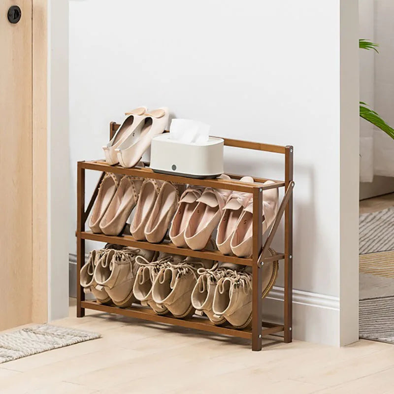 Shoe Racks Organizer Wooden Narrow Shoe Rack Ultra Thin Vertical Shoemakers Space-saving Entrance Shoes Closet Home Furniture
