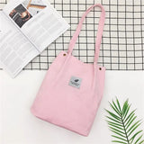 Bags for Women 2021 Corduroy Shoulder Bag Reusable Shopping Bags Casual Tote Female Handbag for A Certain Number of Dropshipping