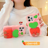 Phone Cases Cute  Soft  Silicone 3D Potted stand for IPhone16  12 13 14 15 Pro Max Shatterproof  Cover Cartoon Protective Shell