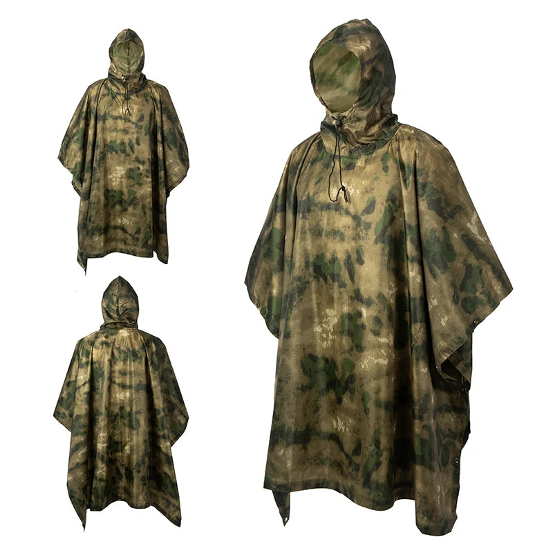 Accessories War Tactical Suit Rain Military Raincoat Poncho Army Umbrella Gear Ghillie Birdwatching Outdoor Home Hunting