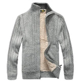 Men's Winter  Sweater Male Clothes Thick Fleece Casual Cardigan Knitted Sweater for Men Coat Warm 2021