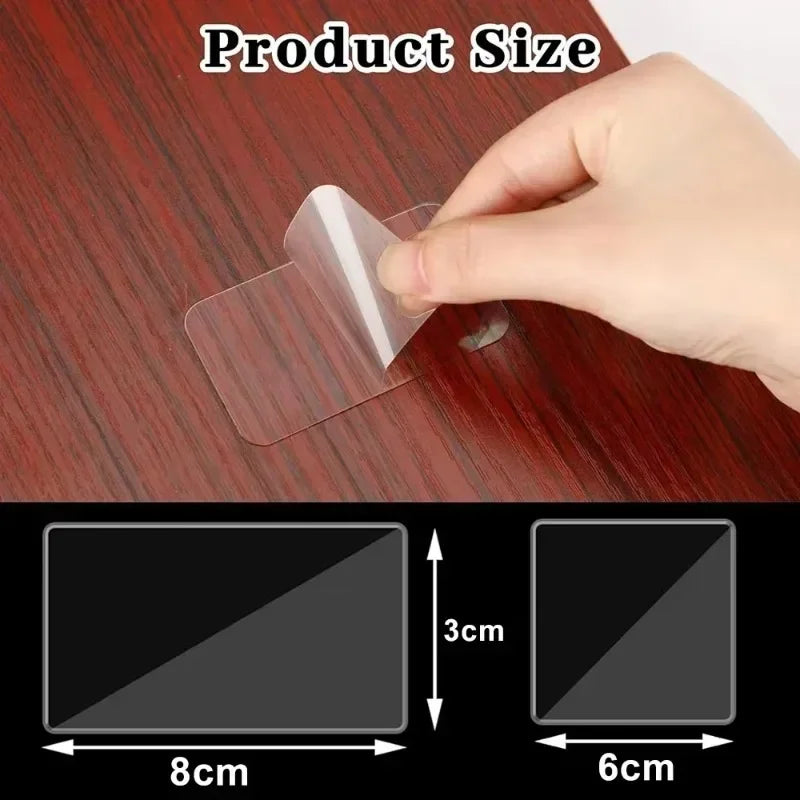 6cm Strong Double Sided Tape PVC Transparent Square Wall Adhesive Stickers for Hooks Waterproof Traceless Home Glue Tapes