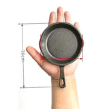 Mini Cast Iron Frying Pan Non-Stick Omelette Pan Portable Small Frying Pan Skillet with Double Drip-Spouts for Stove Oven