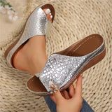 Fashion Woman Sandals Shoes Wedge Walking Shoes Light Women's Sandals Slip On Plus Size Female Footwear Heels For Women