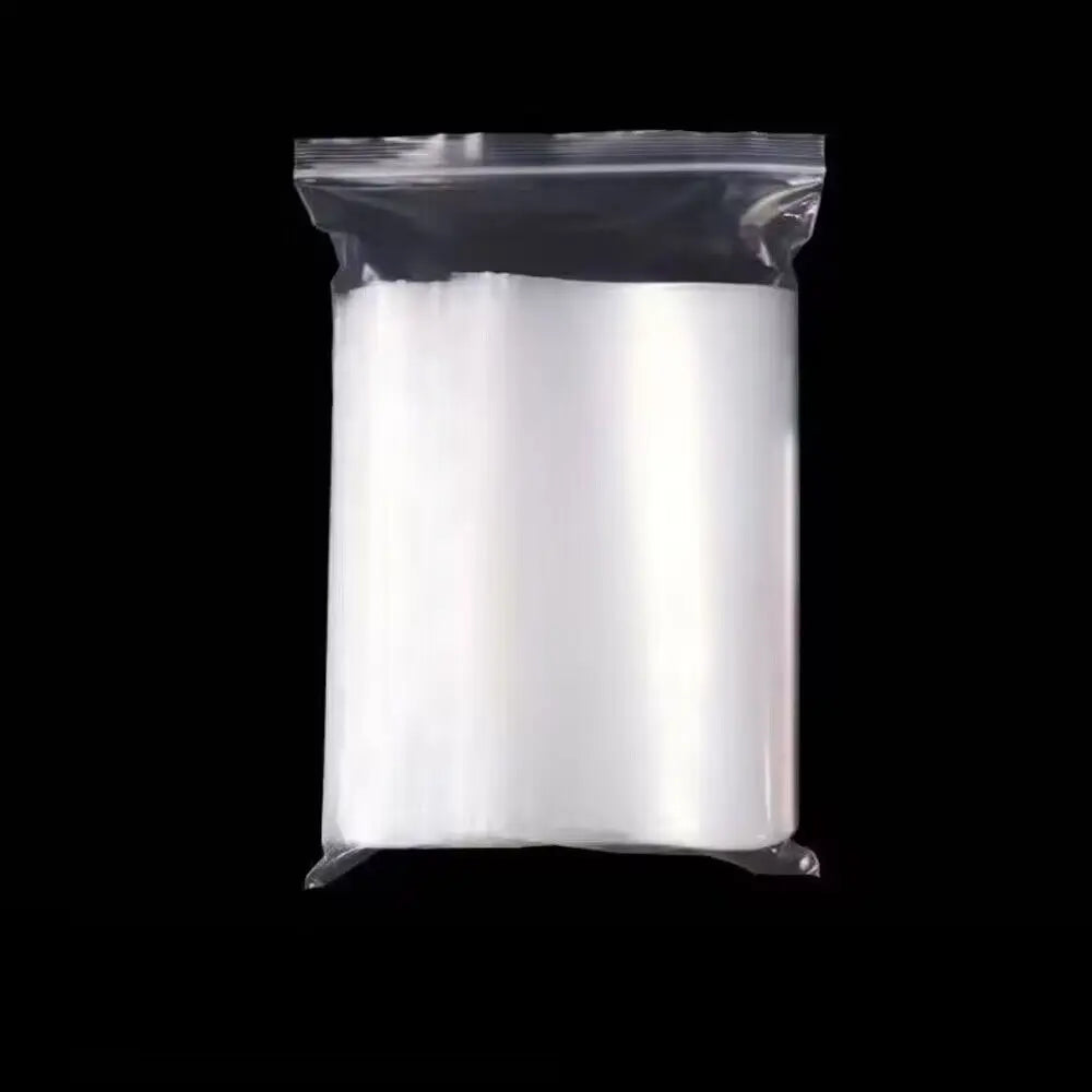 100pcs Zip Lock Plastic Bag Reclosable Transparent Bag Shoe Bag Vacuum Storage Bag Sanitary Bag Poly Clear Bags Thickness 0.12mm
