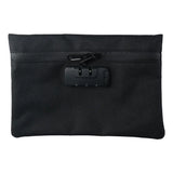 Portable Money Bag With Lock Black Locking Accessories Pouch Security Bag for Cash Combination Lock with Zip Document Bag Travel