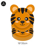 10pcs Farm Animals Party Paper Plates Cock Pig Cow Sheep Disposable Plates Kids Birthday Decor Cartoon Animals Dinnerware Plates