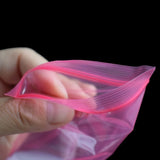 Zip Lock Plastic Bags 100pcs Small Big Large Ziplock Reusable Pink Bag Purple Reusable Pouches