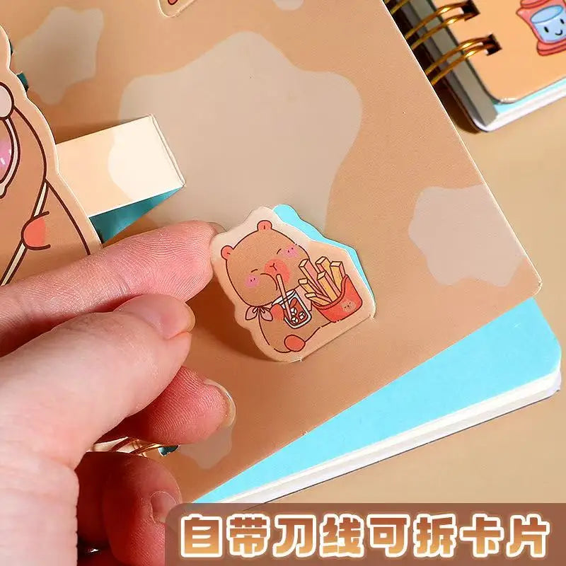 school useful stationery supplies Aesthetic stationery Sketchbook Diary cute capybara Drawing notebook offices accessories