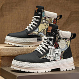 New Men's Winter Boots Outdoor Platform Boots 2023 Designer Men's Shoes Comfortable Desert Boots Street Style Motorcycle Boots