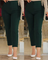 Pants for Woman 2025 Business Office Lady Black High Waist Waist Tight Fitting Elegant Work Pants Female Trousers
