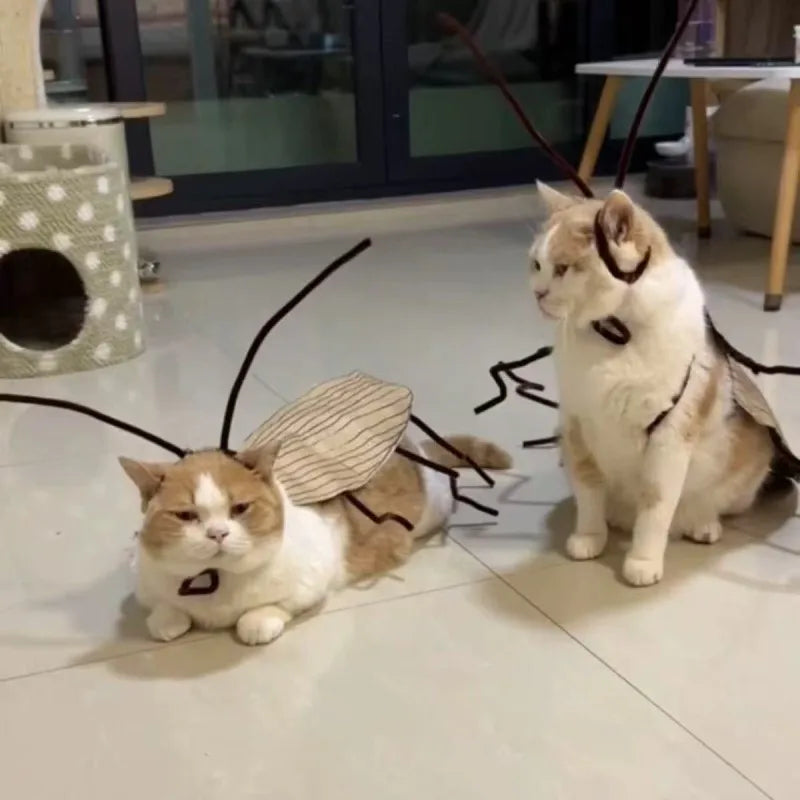 Creative Cute Pet Clothes Cockroach Costume Cosplay Cats Dogs Party for Halloween Pet Supplies Cosplay