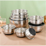 Salad Bowl Mixing Bowls with Lids and Non Slip Bases Stainless Steel Mixing Bowls Set for Baking Nesting Storage Bowls