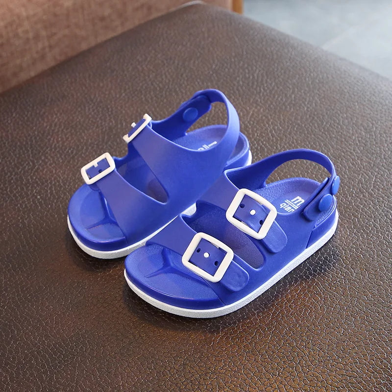 sandalias Antiskid Baby Girl Shoes British Non-slip Beach Sandals Kids Shoe Children Sandals Summer Boys PVC Buckle Kid Slippers