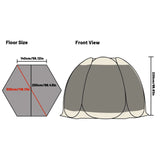 Portable Screen House Tent with Mosquito Net 6-8 Person Camping Backyard Patio & Protection Outdoor Shelter Suitable for family