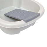 Clothes Washing Basin with Scrubbing Board, Hand Wash Tub for Delicate Items