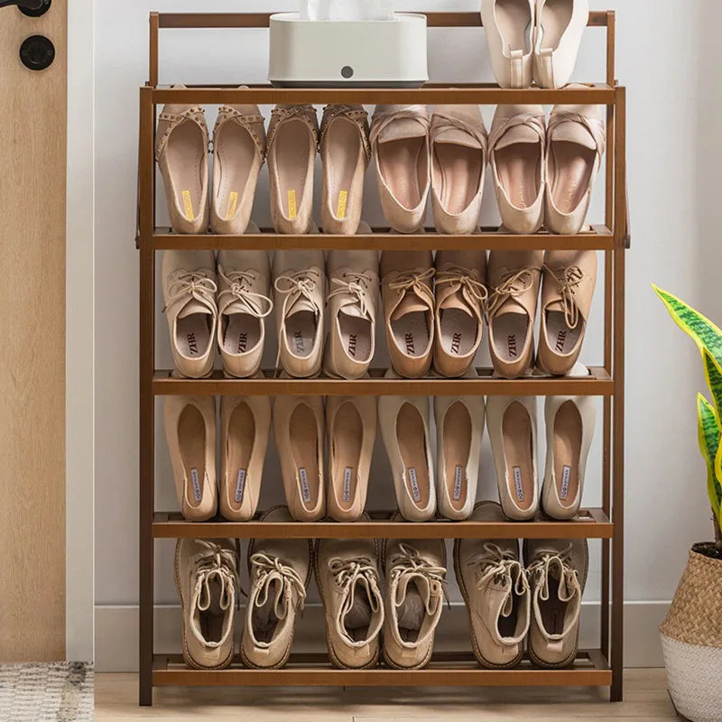 Shoe Racks Organizer Wooden Narrow Shoe Rack Ultra Thin Vertical Shoemakers Space-saving Entrance Shoes Closet Home Furniture