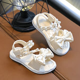 Girls' Elegant Sandals - Versatile & Stylish For Indoor/Outdoor, Beach-Ready Princess Shoes With Beaded Tassels, Breathable & Li