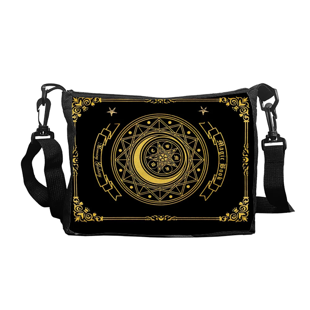 Korean Gothic Square Black Shoulder Bag Handbags Messenger Tote Bags Women
