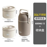 Insulated cooking pot, stackable stainless steel bento box, microwaveable stainless steel container, lunch box