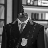 Men's Brown Herringbone Blazer Double Breasted Casual Man Suit Jackets Coat Men's Stage Clothing for Men Male Blazer Coat
