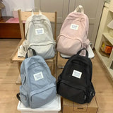 2025 Korean Backpack Women Ins Style College Bag - Simple Boho Versatile Rucksack Lightweight Casual Laptop Bag