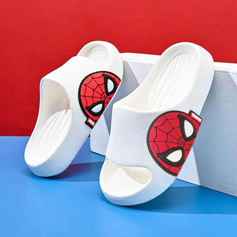 Animation Kid Slippers for Boy Summer Beach Indoor Slippers Cartoon Spiderman Home Soft Non-Slip Children Slippers Garden Shoes