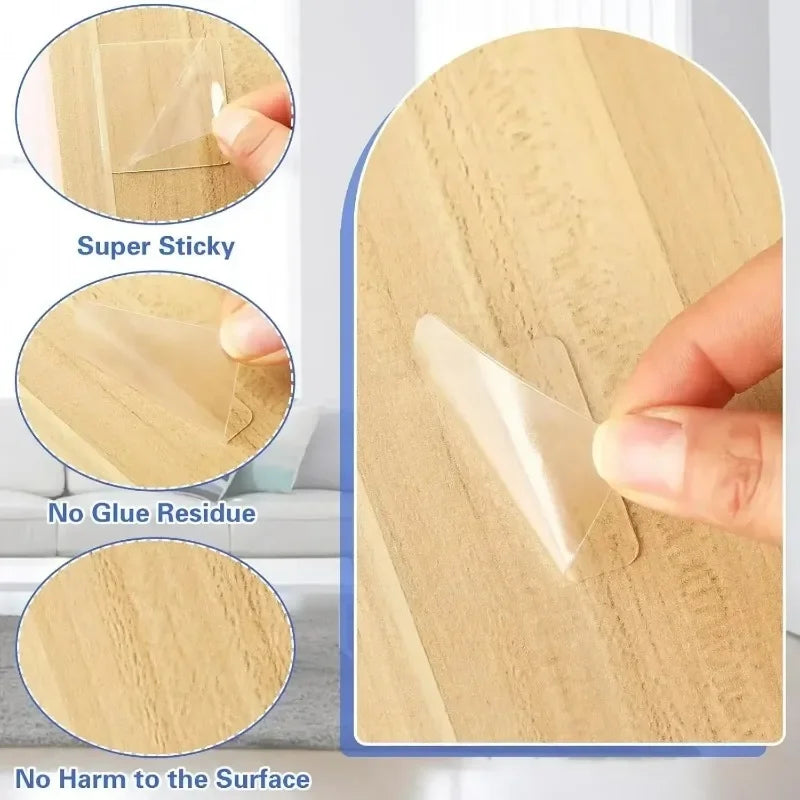 6cm Strong Double Sided Tape PVC Transparent Square Wall Adhesive Stickers for Hooks Waterproof Traceless Home Glue Tapes