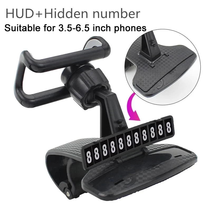 Car Dashboard Cell Phone Holder 1260 Degree Rotatable Phone Number The Car Phone Holder For iPhone 13 Mobile Phone Stand Support