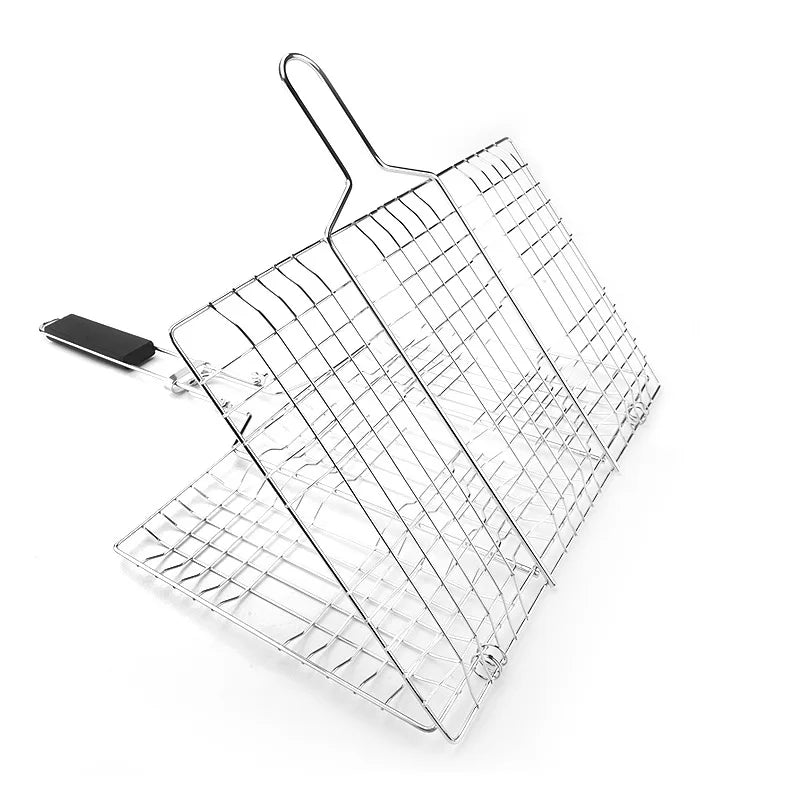 Portable Folding Outdoor Camping Stainless Steel BBQ Grill