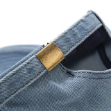 Baseball cap for men in spring and summer, fashionable European and American washed hole denim duckbill cap, outdoor casual sun