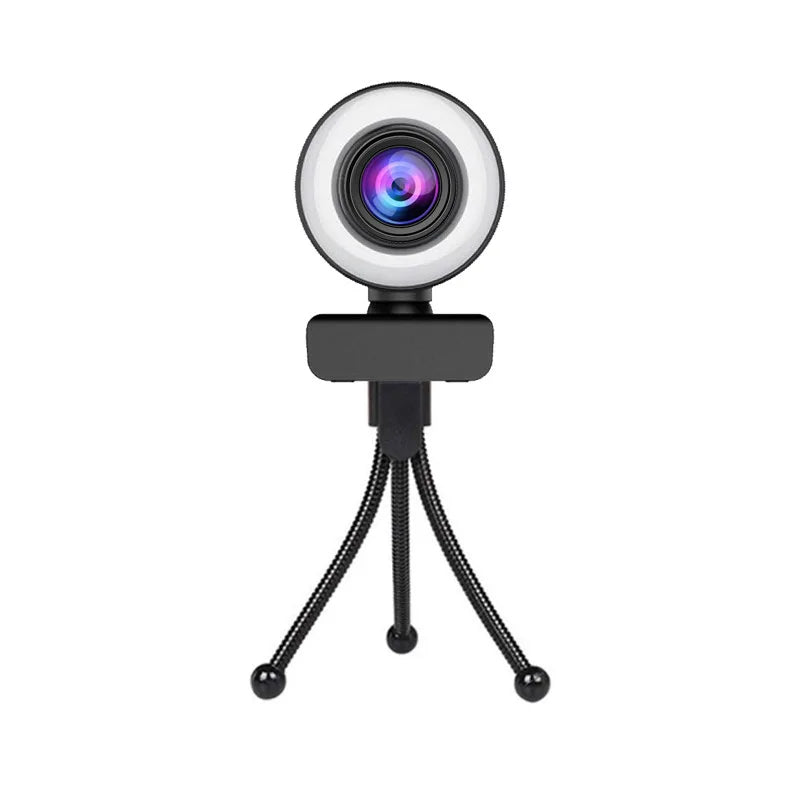New 4K Webcam 2K Full HD Web Camera With Microphone LED Fill Light USB Web Cam Rotatable For PC Computer Laptop for Youtube