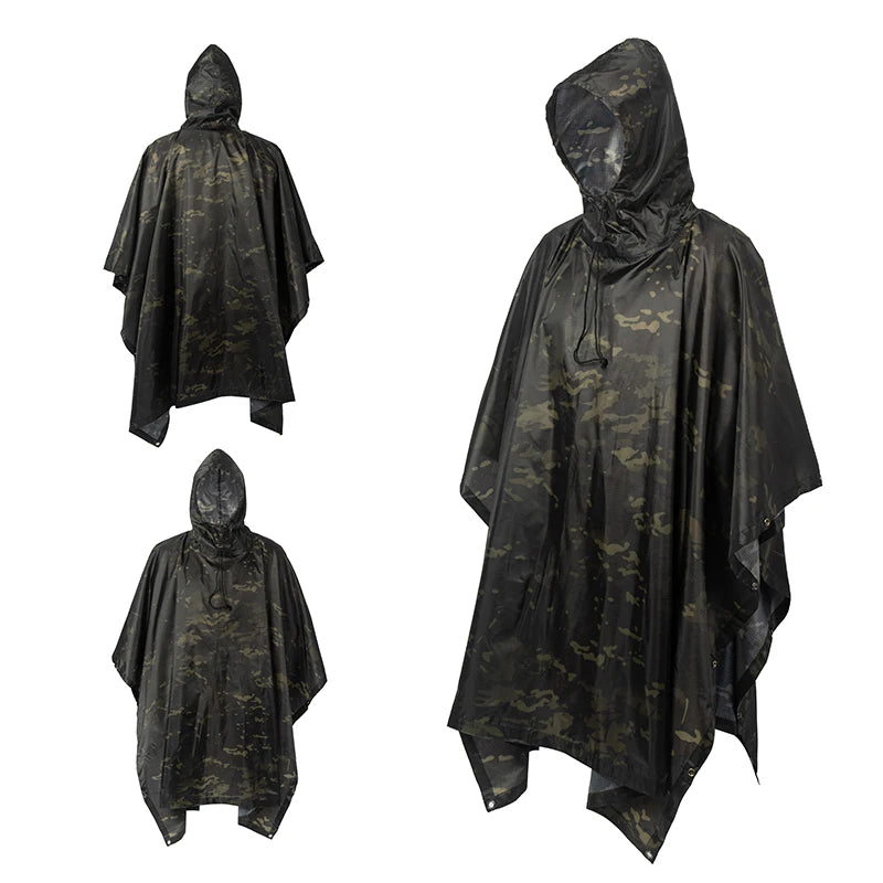Accessories War Tactical Suit Rain Military Raincoat Poncho Army Umbrella Gear Ghillie Birdwatching Outdoor Home Hunting