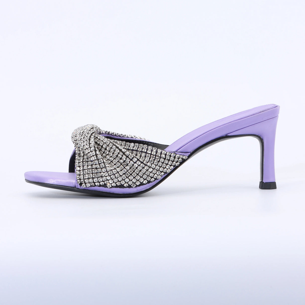 Rhinestone Sandals Black Heels for Women Luxury Shoes 2024 Designer Sandals Wedding Evening Dress Stripper Heels