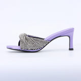 Rhinestone Sandals Black Heels for Women Luxury Shoes 2024 Designer Sandals Wedding Evening Dress Stripper Heels