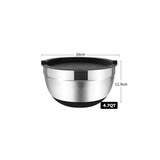 Mixing Bowls with Lids and Non-Slip Bases, Stainless Steel Mixing Bowls Set for Baking, Nesting Storage Bowls, JT227, 6 Pcs