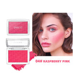QIBEST New Embossed Blush Peach Pink Orange Tint Makeup Blush Palette Cheek Contour Rouge Long-lasting Face Brightens Blusher