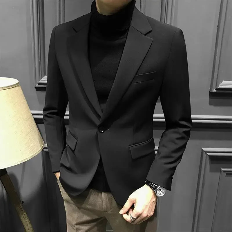 Double Breasted Man Suits And Blazers Oversize Coats Jacket For Men Plus Big Size Brown Premium Simple Classic New In 2024