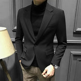 Double Breasted Man Suits And Blazers Oversize Coats Jacket For Men Plus Big Size Brown Premium Simple Classic New In 2024