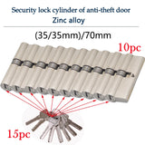 Smart lock door cylinder  locker cylinder door with master key Indoor entrance door lock 60mm 70mm 80mm me key Customize