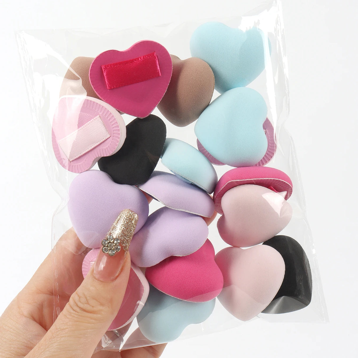 Random 5/10/15/20 Pieces of Ultra-Soft Cotton Candy Makeup Powder Puff, Wet or Dry Use, Air Cushion Powder Puff
