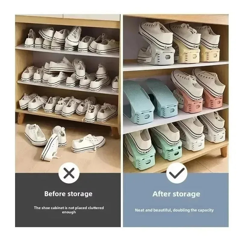 Shoe Rack Durable Thicken Adjustable That Saves Space with Support Slots Cabinet Brackets and Storage Racks for Storage Tools