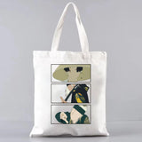 Agust D Daechwita Vintage print tote bag Suga Yoongi women's popular canvas bag K-pop tote bag Casual portable canvas tote bag
