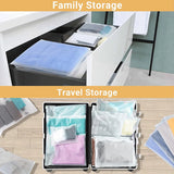 10PCS Travel Frosted Ziplock Bag PE Storage Bag Plastic Zipper EVA Translucent Bag Ziplock Bag Waterproof Packaging Bag