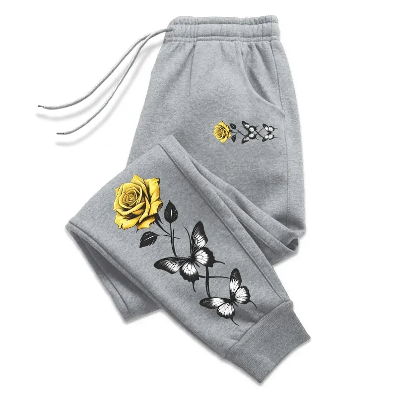 Women Print Pants Autumn Winter New In Lady Clothing Trousers Sport Jogging Fitness Running Trousers Harajuku Streetwear Pants