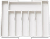 Adjustable Kitchen Storage Organizer Tray – Plastic Multifunctional Drawer Organizer for Kitchen Counter Utensils